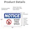 Signmission Scent Free Space Sign With Symbol, 14 in W x Rectangle, Vinyl Decal OS-2PACK-NS-D-1014-L-18249 - alternate 5